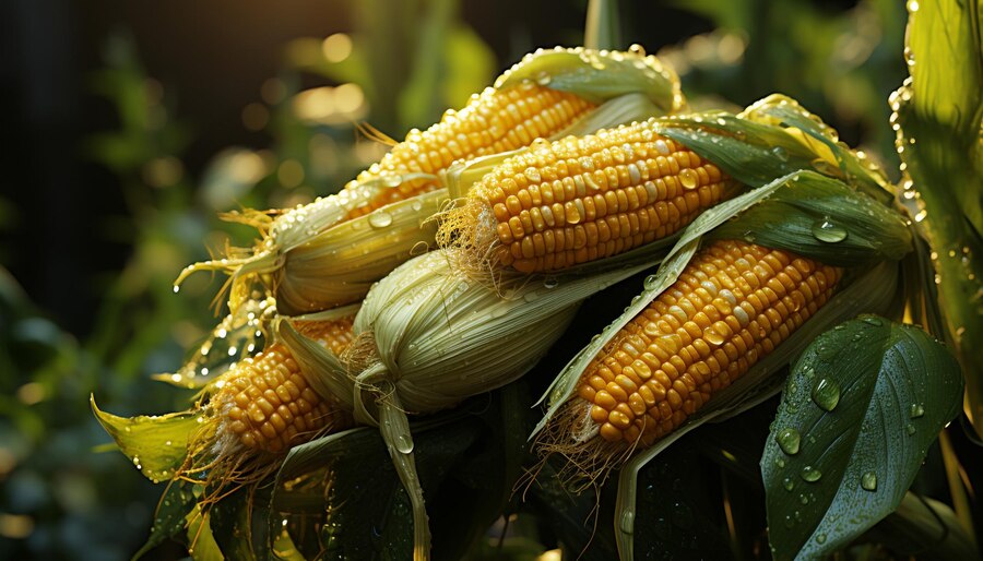 freshness organic corn cob healthy summer meal generated by artificial intelligence 25030 65212