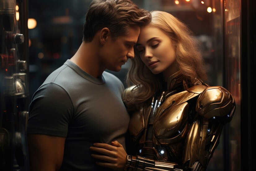 medium shot futuristic romantic couple 23 2151111328