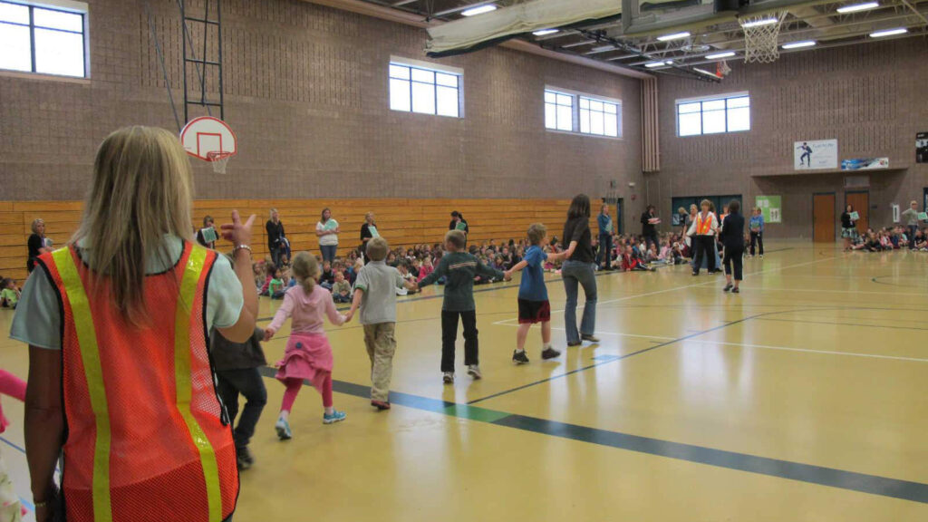 Children Practice Safety Training