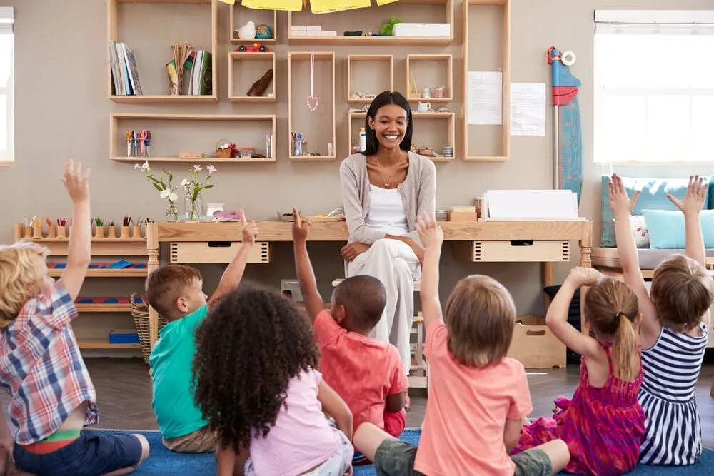 children learning saftey classroom montessri academy