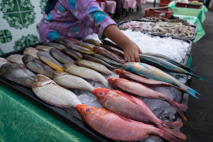 full frame shot fish sale market 1048944 8836668