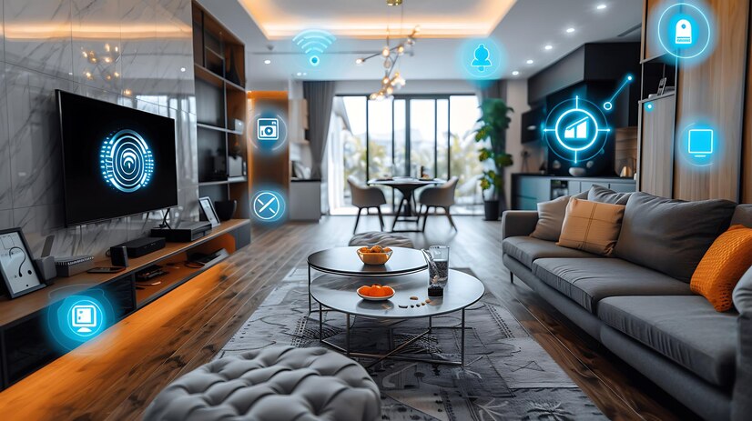 technology smart home with connected devices digital icons glowing house with symbolism 951586 31327