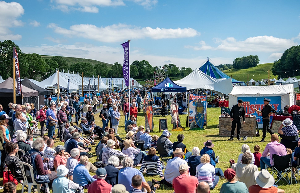 Chalke History Festival crowds watch The History Tellers