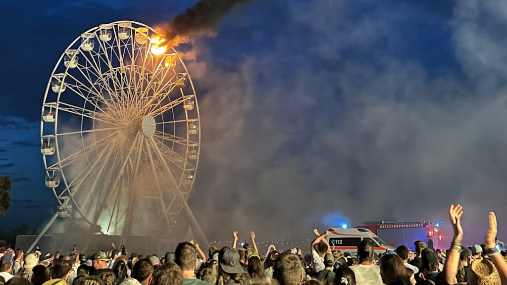 Highfield Music Festivals Ferris Wheel Catches Fire Shocking Incident Leaves